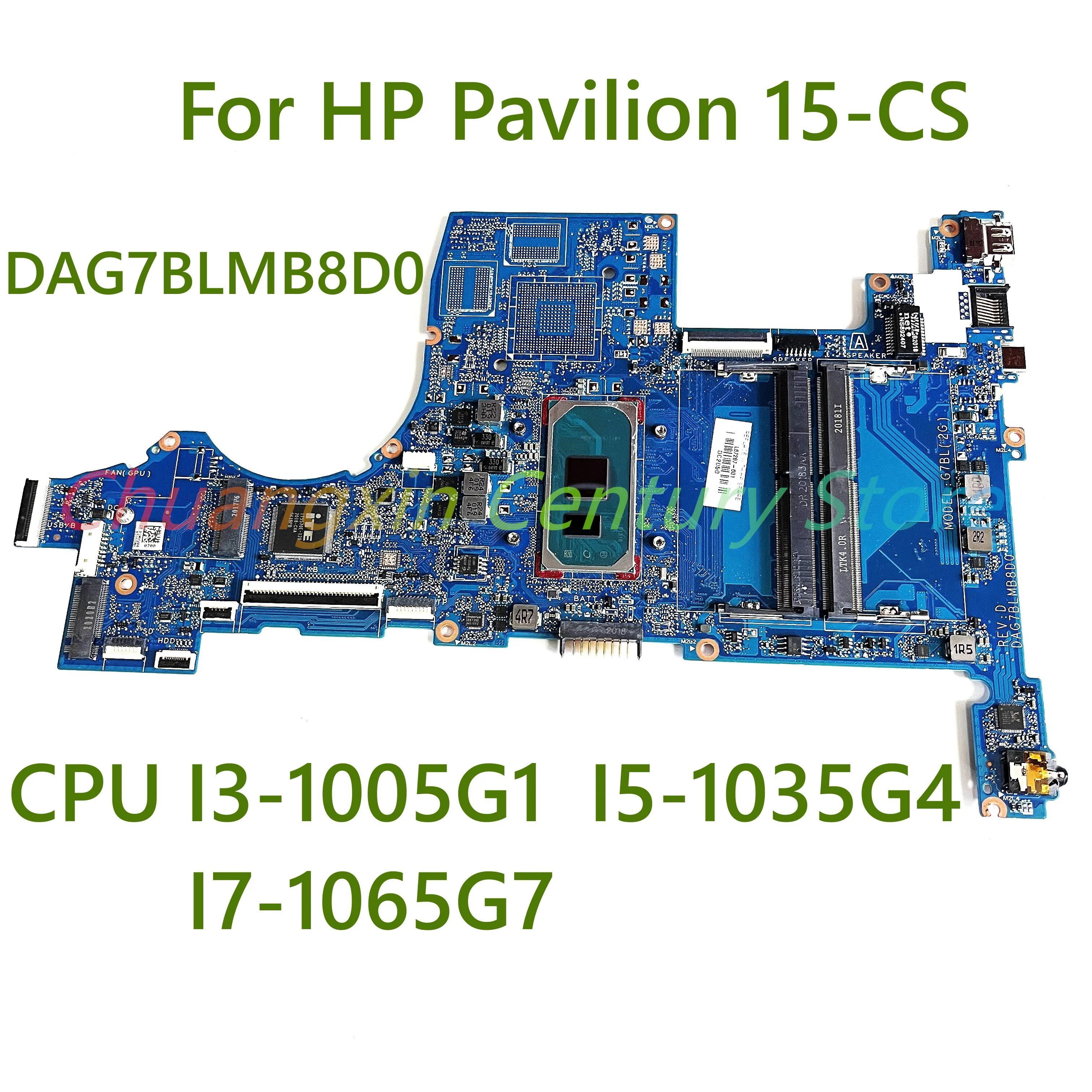 For HP Pavilion 15CS Laptop motherboard DAG7BLMB8D0 with CPU I31005G1