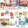 Original Toys Miniature Items Furniture Family Toys Dollhouse LivingRoom Bathroom Kitchen Set Pretend Creative Ideas Kids Toys 1