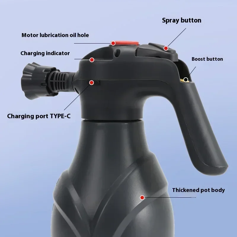 CENRR 2L Electric Snow Foam Sprayer Professional Handheld Electric Foam Pot Pressure relief valve Snow Foam Lance For Car Wash 5