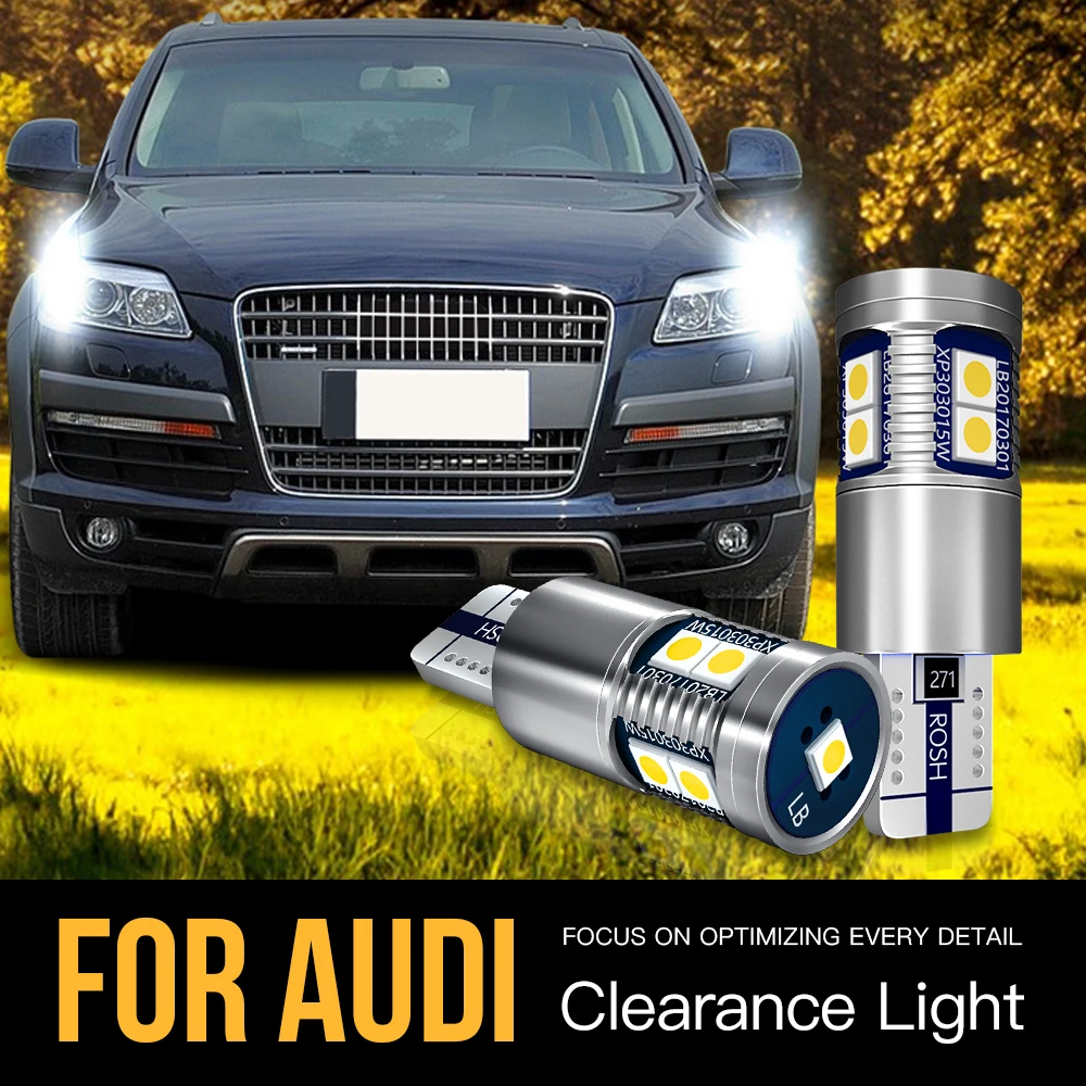 2pcs W5W T10 2825 Canbus LED Clearance Light Bulb Parking Lamp For Audi A2 A5 A8 Q7 TT A3 8L 8P 8V A4 B5 B6 B7 A6 C5 C6 C7 |