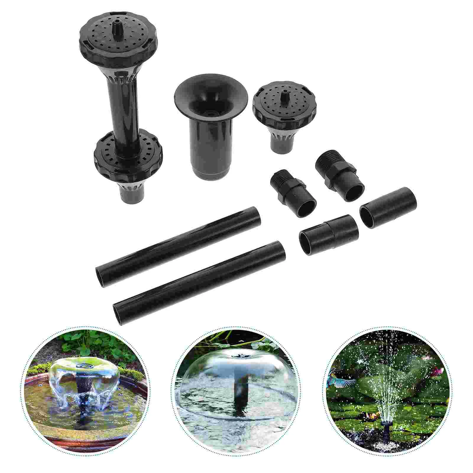 

Fountain Pump Nozzle Kit Garden Pool Pond Outdoor Fountain Waterfall Multi-function Plastic Nozzles Spray Head Garden