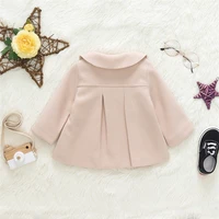 New Baby Girls Woolen Jacket Coat Kids Winter Outerwear Clothes Children Spring Autumn Mid-length Windbreaker 5