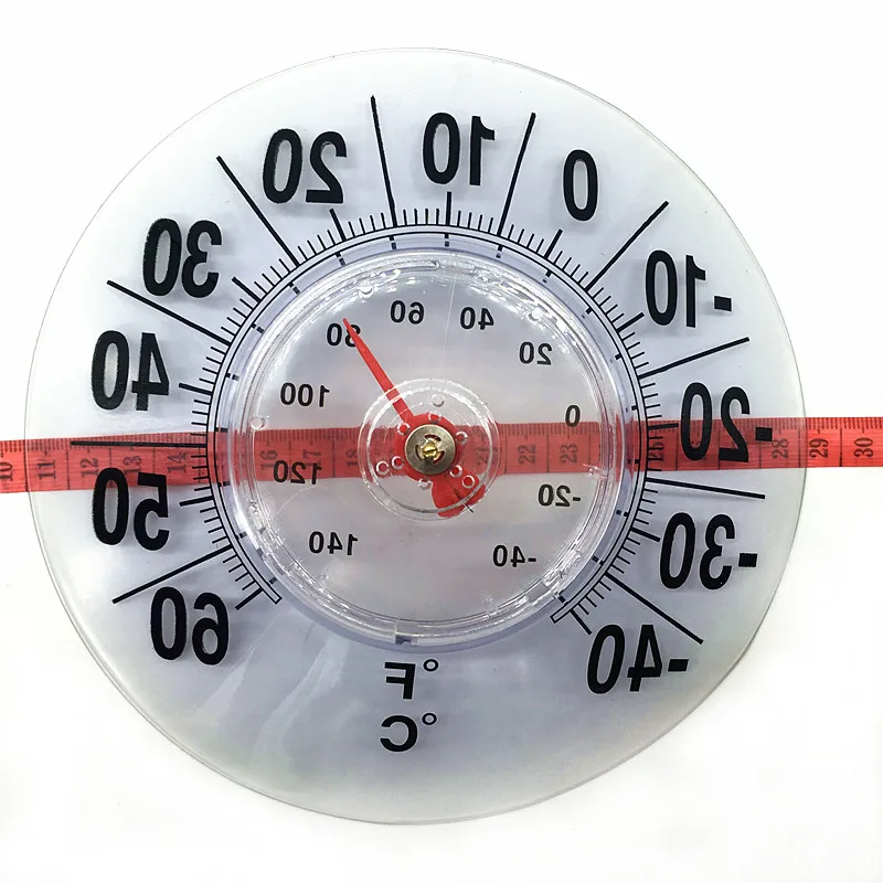 Large 7"  Indoor Outdoor Rubber Suction Cup Window Thermometer 5