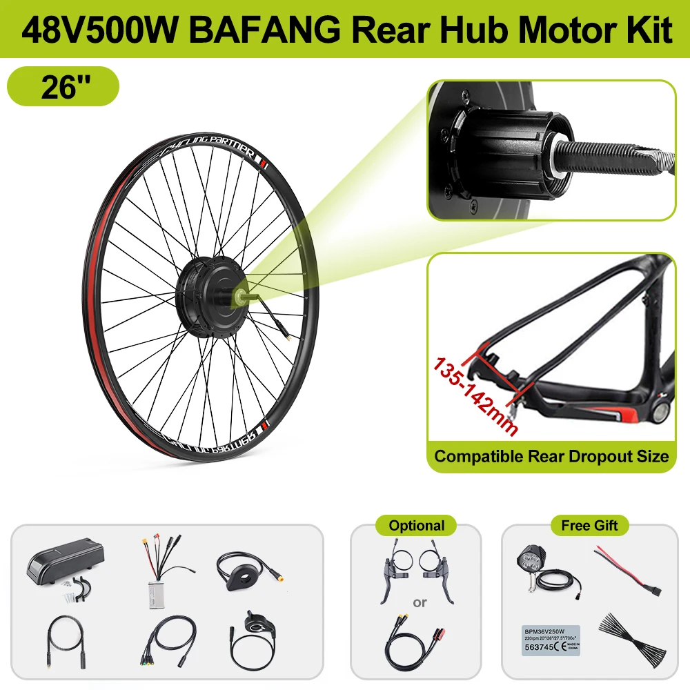 Bafang Kit Moteur Roue Arriere Bafang Moto Electrique Adulte Kit