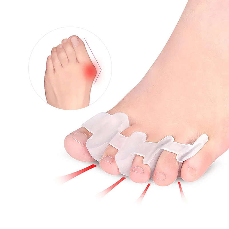 1 Pair Silicone Toe Spacers for Proper Alignment of Toes, Bunion and Hammer Toe Straighteners for Running and Yoga Practice
