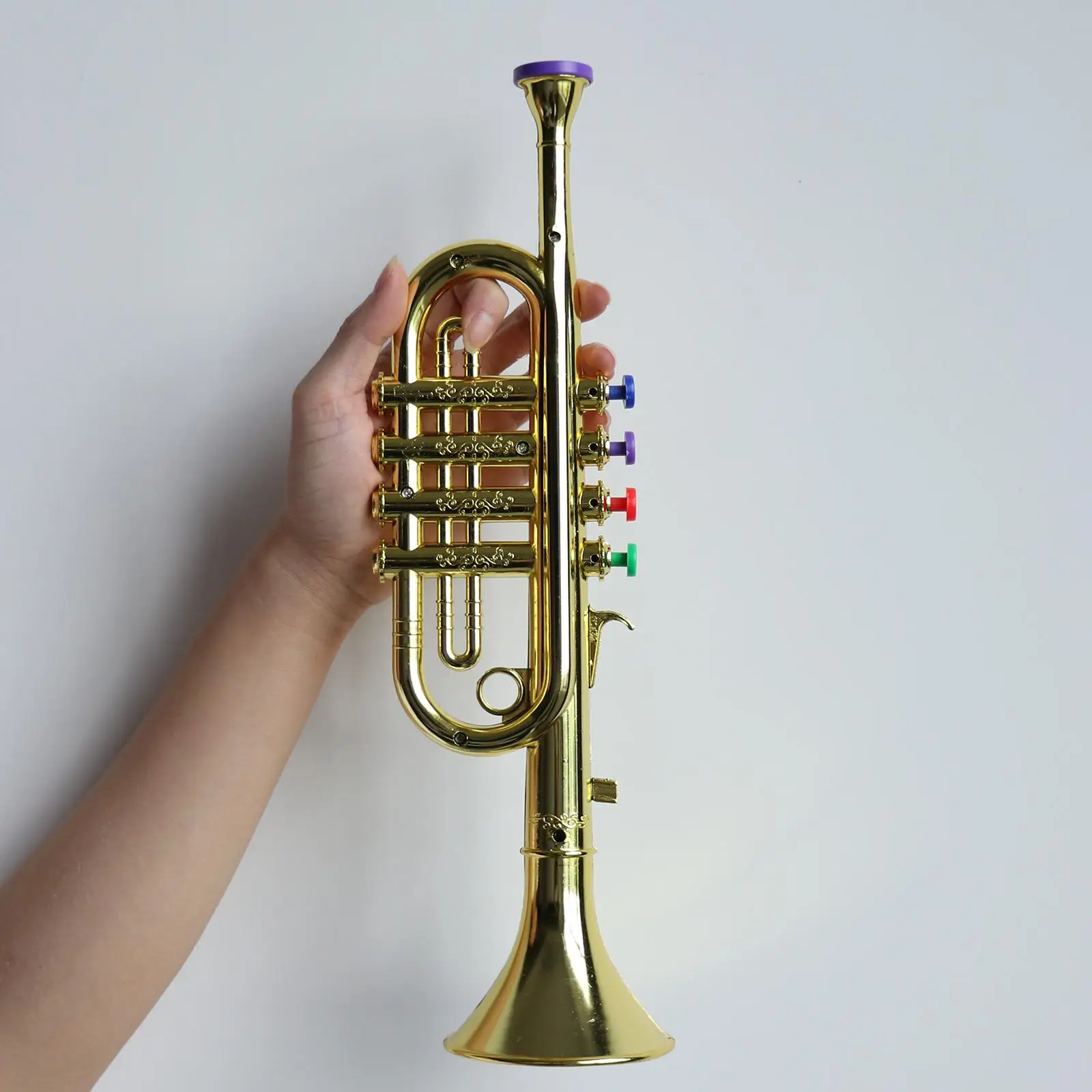 Plastic Trumpet Wind Instrument for Children With 3 Colored Keys trumpet instrument