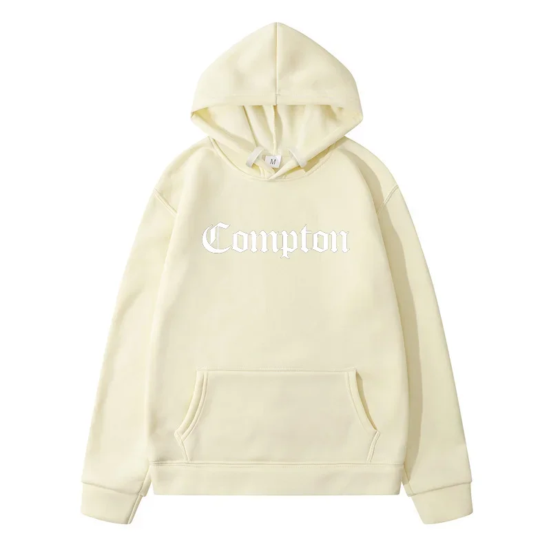 New Men's Pullover Hoodies Compton Goth Print Casual Sweatshirts Sportswear Women Hip Hop Streetwear Trainning Exercise Sweaters