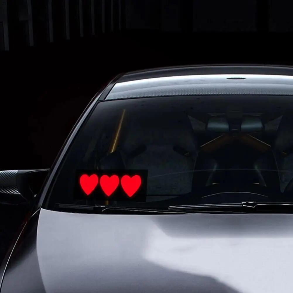 

Heart Pattern Windshield Sticker Take Care Boost Loading Signs Window Door LED Lighting Board Car Decoration Accessories