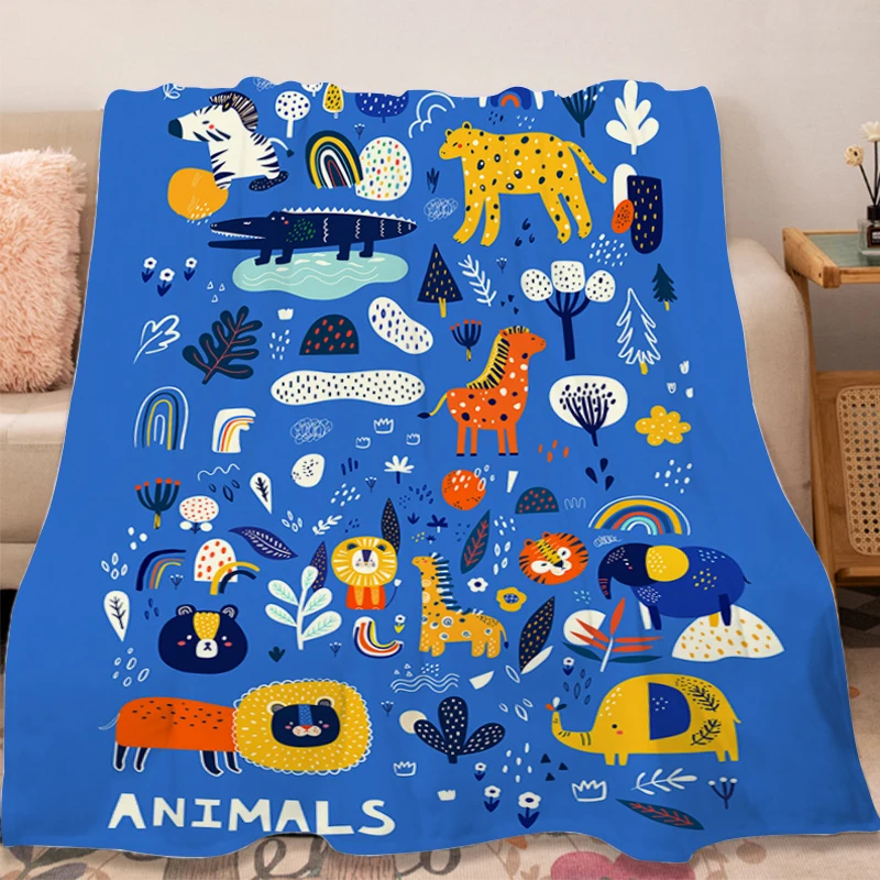 

Decorative Sofa Blanket Cute Animals Microfiber Bedding Fluffy Soft Blankets Winter Blanket Warm Knee Bed Fleece Camping Custom