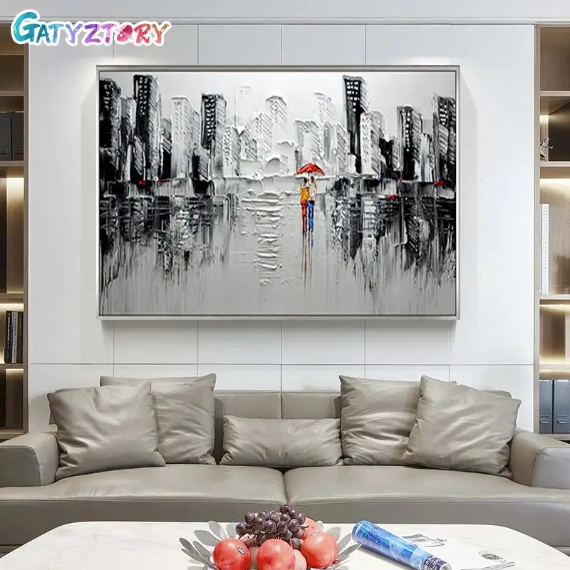 

GATYZTORY Abstract Coloring By Number Kits Drawing On Canvas Oil Painting By Numbers Handpainted For Living Room Decor 60x120cm