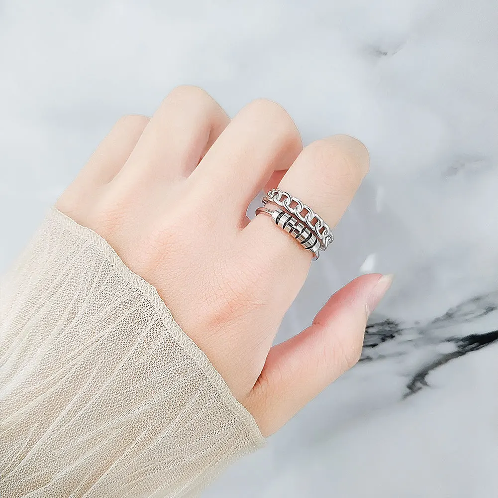 Adjustable Fidget Spinner Ring - Anti-Stress Anxiety Jewelry for Women