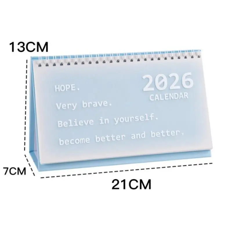 2026년 책상 달력 대형 영어 달력 도서 연간 할 일 목록 월간 일일 플래너 시간 관리