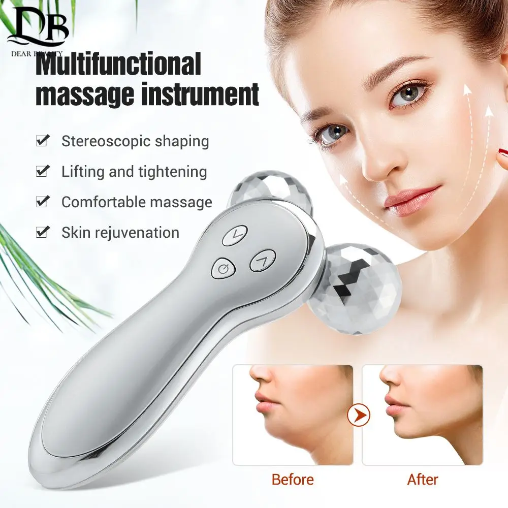 3D Roller V Face Lifting Massager Micro Current Skin Rassodante Dispositivo Di Rimozione Delle Rughe Viso Corpo Dimagrante Modellante Macchina Per Mas