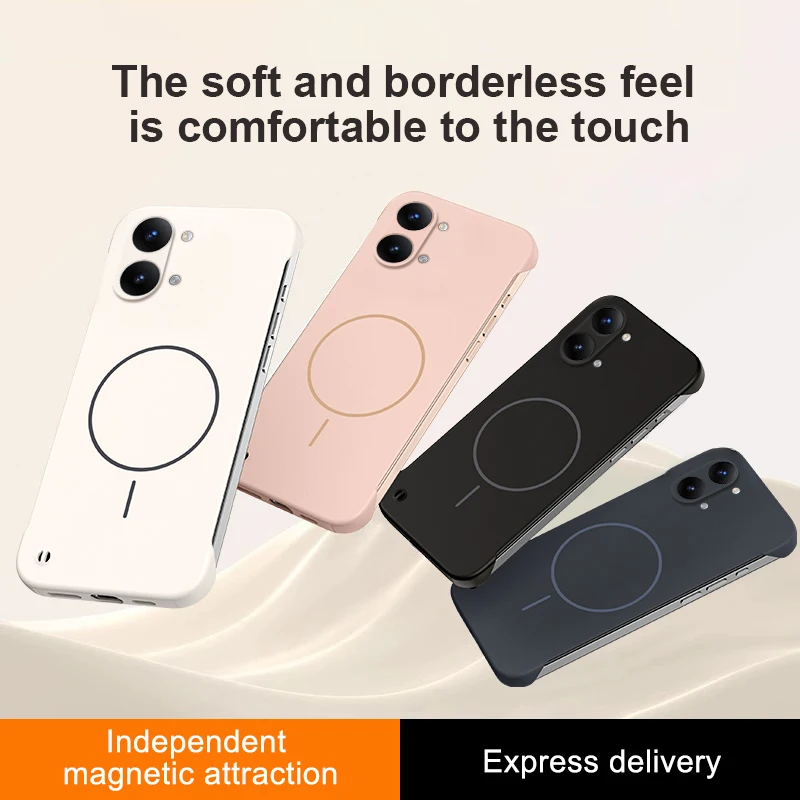 Magsafe Magnetic Wireless Charging Slim Hard Phone Case - Frameless Back Cover