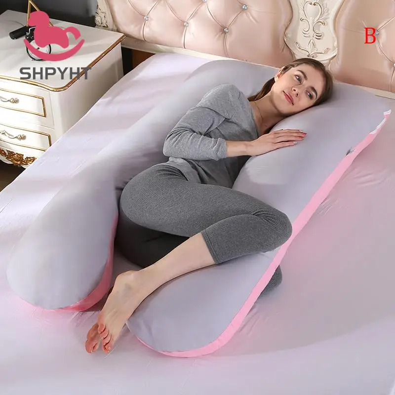 Maternity Pregnancy Boyfriend Arm Body Sleeping Pillow Case Covers Sleep U Shape Cushion Cover Maternity U-shape Pillow Case