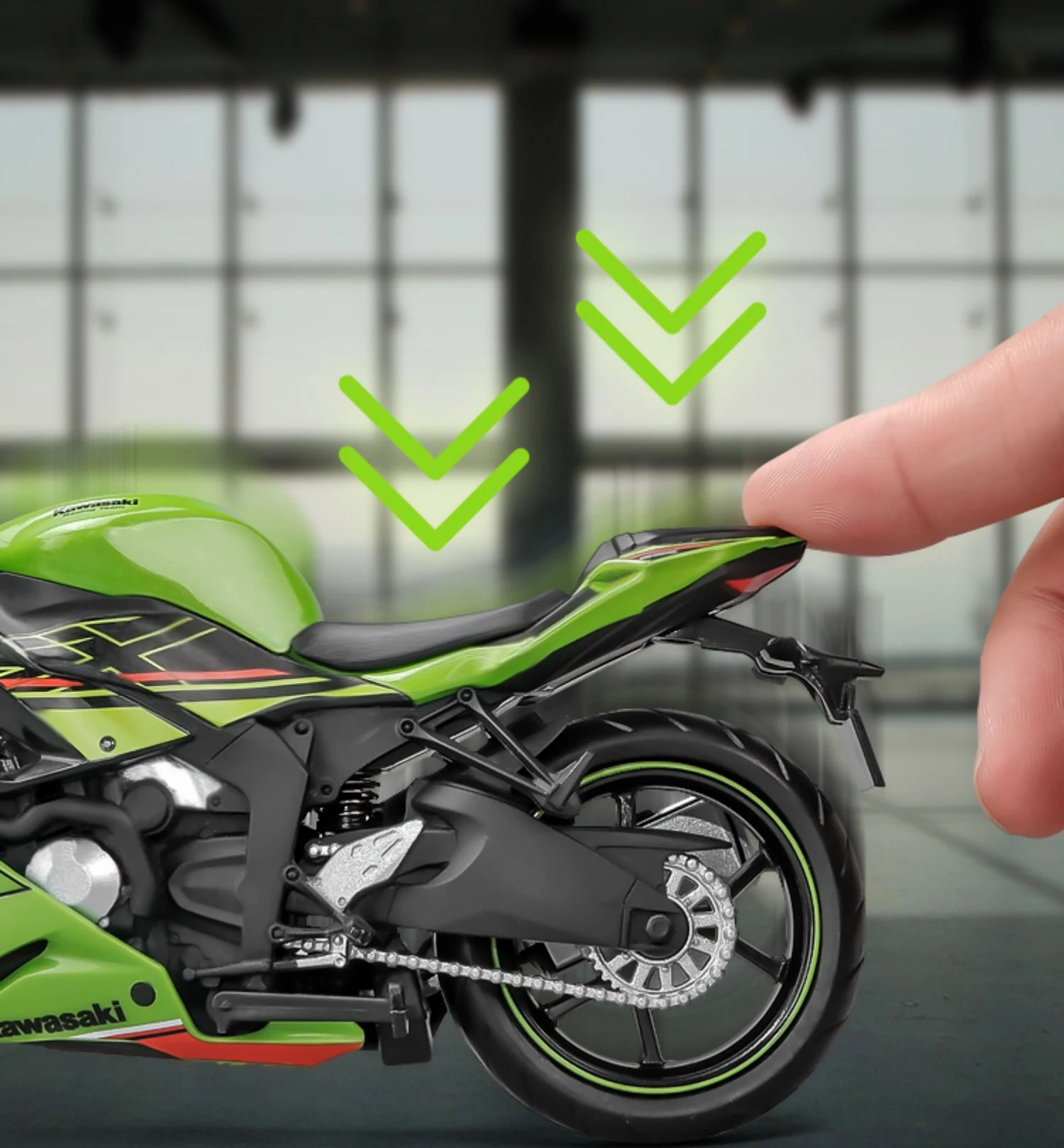 Kawasaki Ninja ZX6R ZX-6R 1:12 Ölçekli Model Motosiklet 