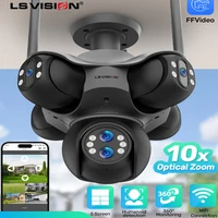 LS VISION 10K 30MP En Plein Air WiFi IP Caméra 6 Len 5 Écran 360 ° 10X Zoom PTZ de Sécurité Cam Suivi Automatique CCTV Surveillance Sans Fil 1