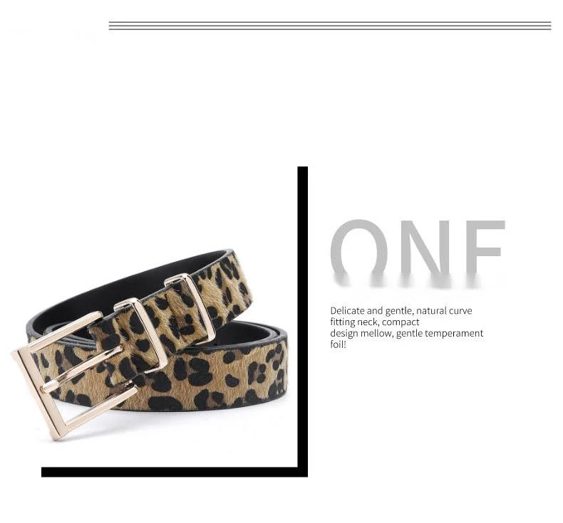 Cinto com estampa de leopardo para mulher acessório para jeans_voghion.com