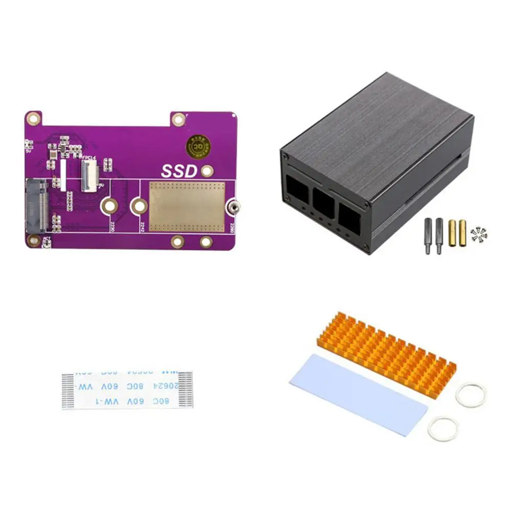 

MPS2280 PCIE M.2 NVME 2280 2230 2242 Gen3 SSD HAT для Raspberry Pi 5 Dual светодиодный индикаторы