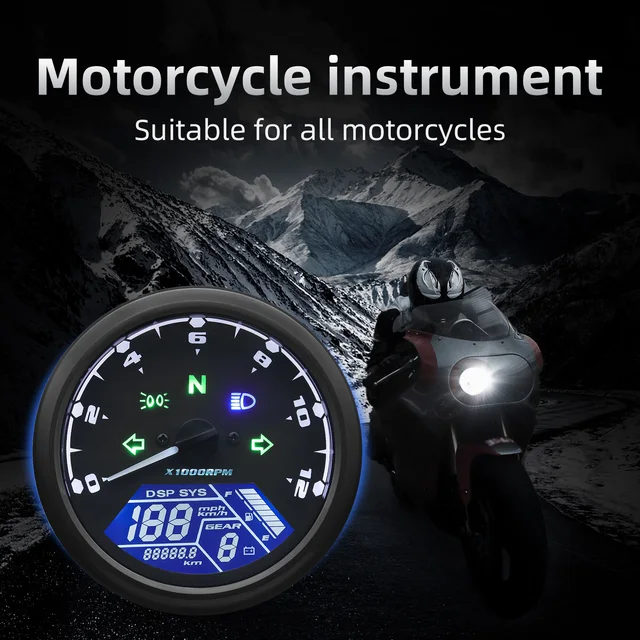 Kebidumei Display LCD digitale contagiri contaore candele motore 2 e 4 tempi  RPM Tacho Tach Gauge Spin - AliExpress