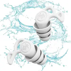 3 Layer Anti Noise Silicone Reusable Earplugs Waterproof Swimming Ear Plugs For Sleeping Diving Surf Soft Comfort Ear Protector
