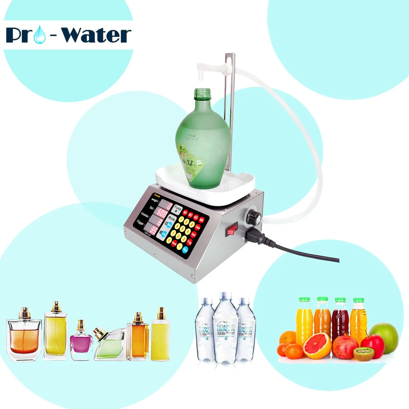 

Weighing And Filling Machine Electronic Scale Liquid Filler Water Drinking Wine Juice 10ml-3000ml Juice Beverage