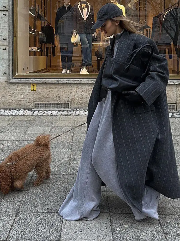 Wool Overcoat Women's Woolen Long Coats Autumn Winter