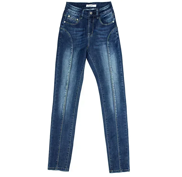 Jeans for Women Push Up Denim Pants Moto Biker Skinny Jeans 2026 Trend Clothes Pantalones De Mujer Pantalon Femme Blue 2XL 3XL - 4
