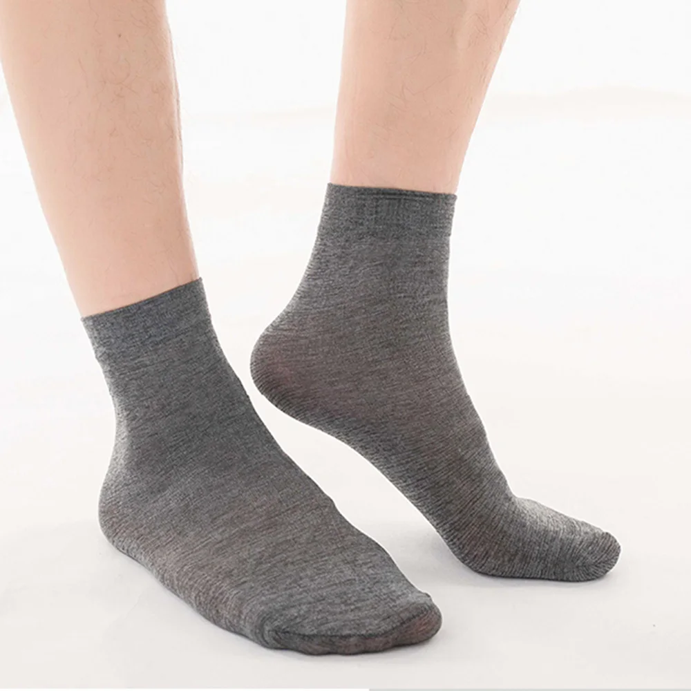 

Black Thin Breathable Deodorant 10Pairs/Box Summer Middle Tube Men's Socks Mercerized Socks Stocking