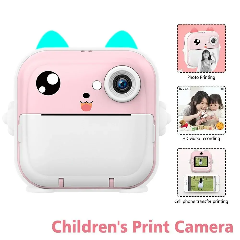 Children's Instant Print Camera Kids Digital Photo Video Camera with Thermal Printer Child Birthday Gift Toy For Boy Girl digital camera