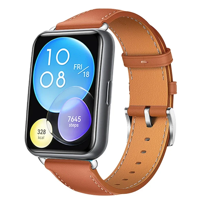 Genuine Leather Strap for Smartwatch - Retro Sport Wristband Replacement Accessory