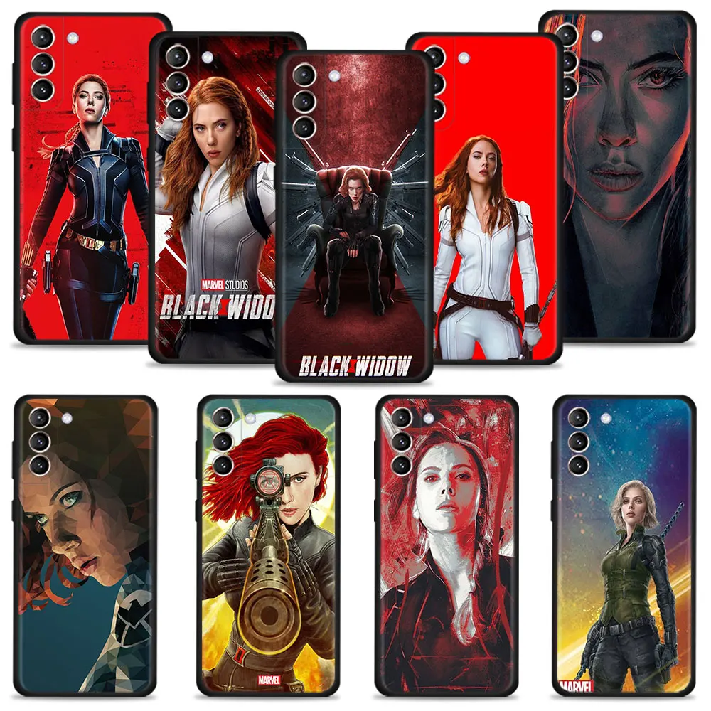 Чехол для Samsung Galaxy S24 S23 S22 S21 S20 Ultra FE Plus Note 20 Ultra 10Plus, чехол с принтом Marvel, Скарлетт, Йоханссон, Черная Вдова
