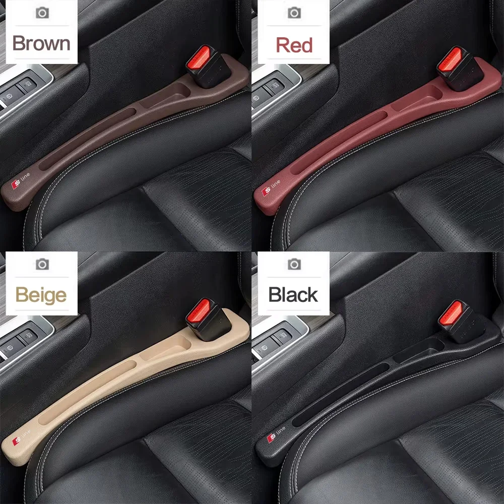2Pcs Car Seat Gap Filler Seat Crevice Storage Box Bag For Audi sline S3 S5 S1 S4 S2 S6 RS3 RS4 RS5 RS6 RS8 B8 B6 TT A2 A3 A4 A5