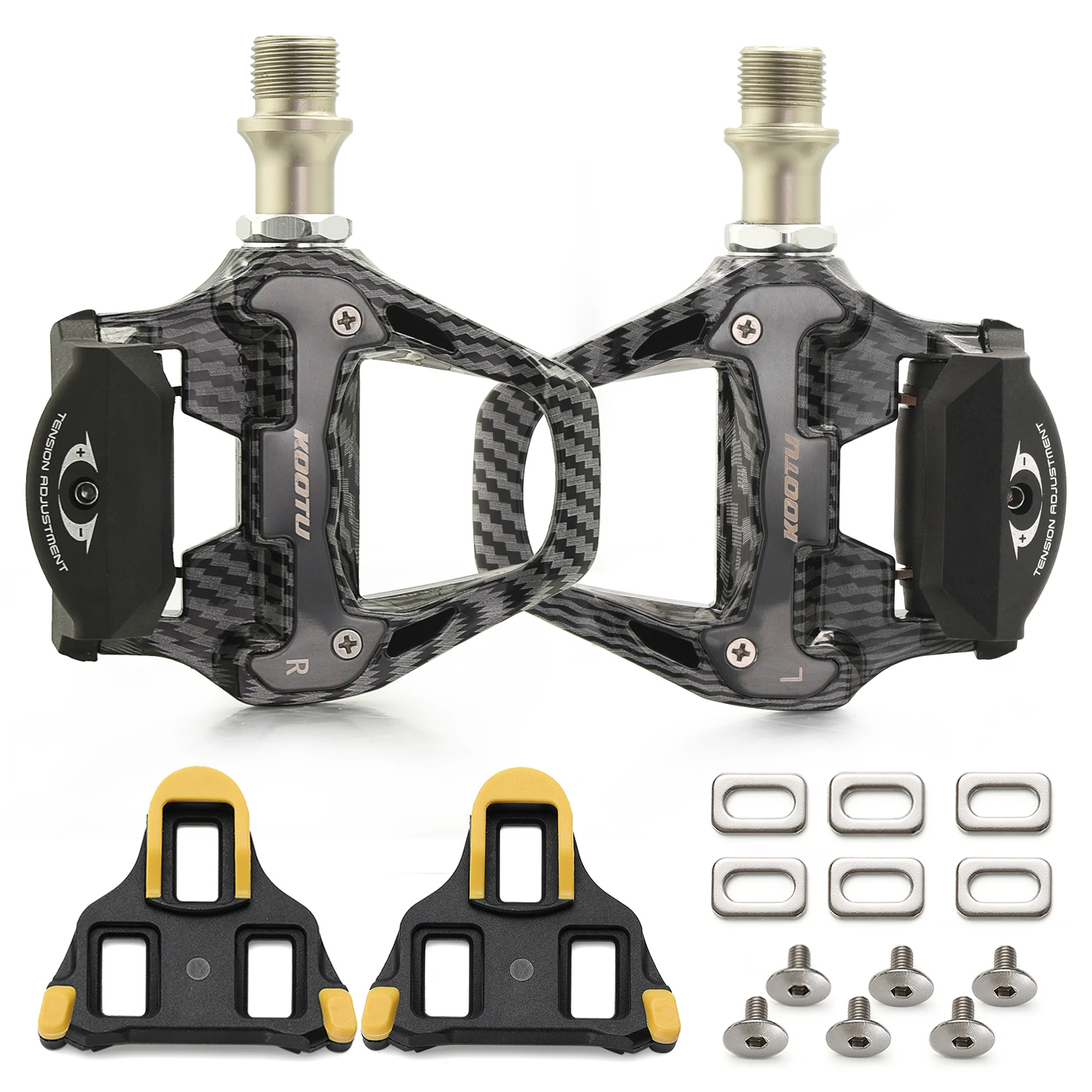 Spd Road Bike Pedals Carbon Carbon Road Pedal Cycling Carbon Bike
