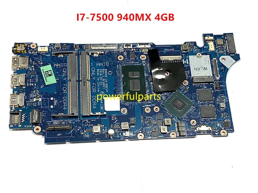 100% working For Dell Inspiron 5468 7460 7560 motherboard with i7-7500 cpu + graphic BKD40 LA-D821P 095FGT tested ok pc motherboard cheap