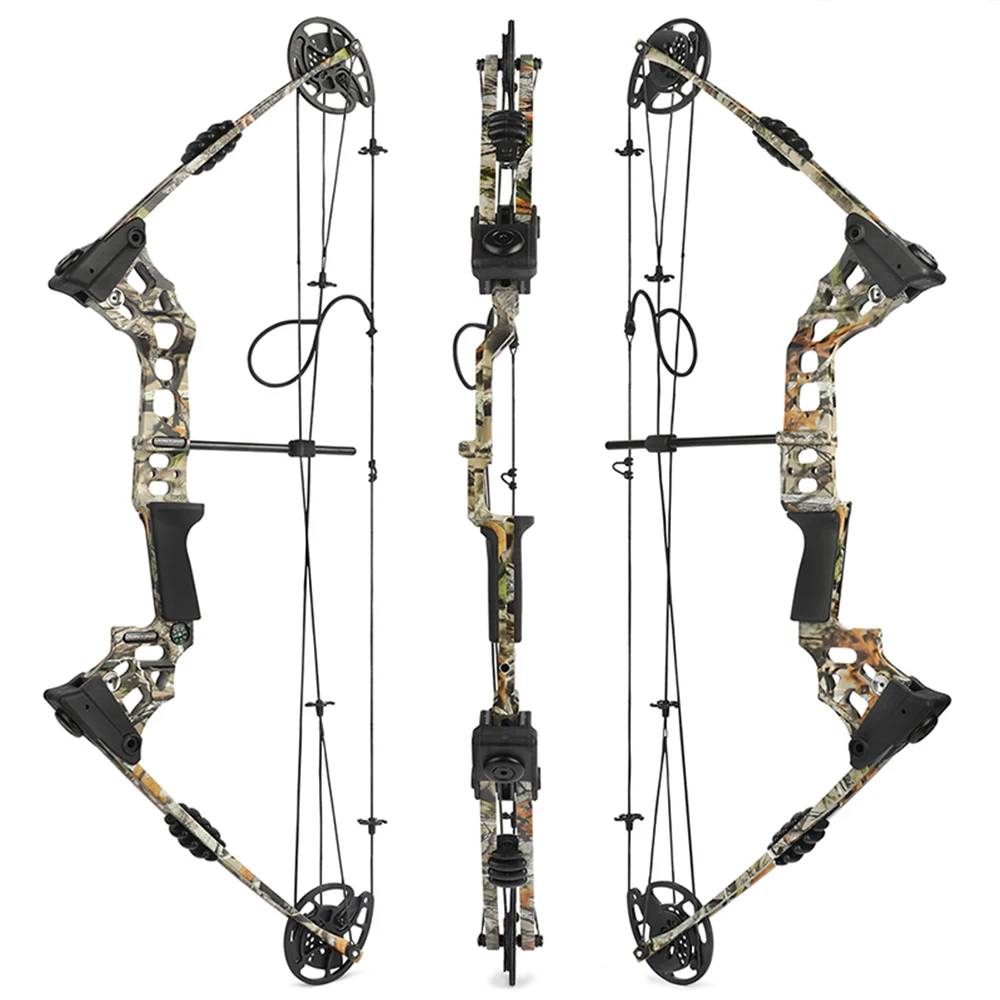 Adjustable Archery Compound Bow Set with 12 Carbon Arrows