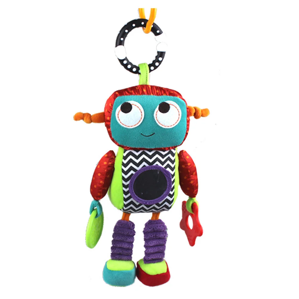 

Robot Stuffed Hanging Toy Stroller Crib Swing With Molar Rod