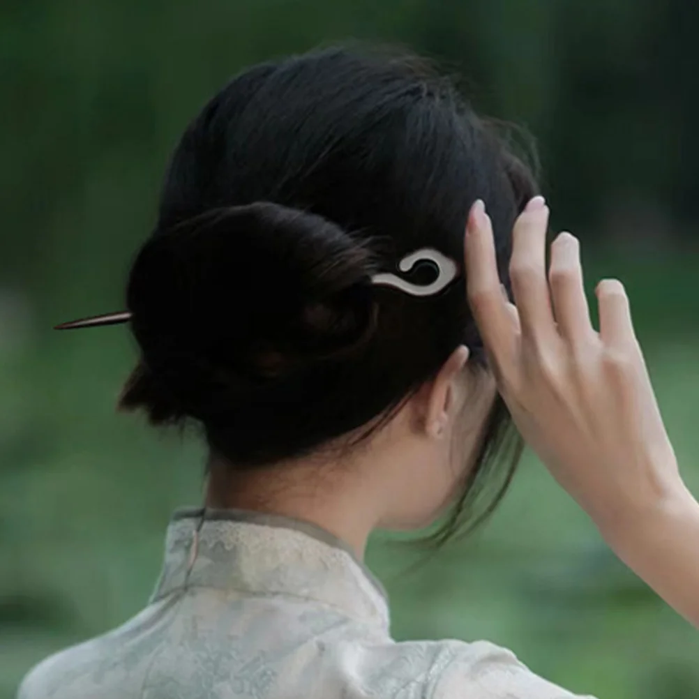 

Wooden Hair Stick Bun Hair Pin Retro Hairpin Hanfu Headpiece Women Headdress