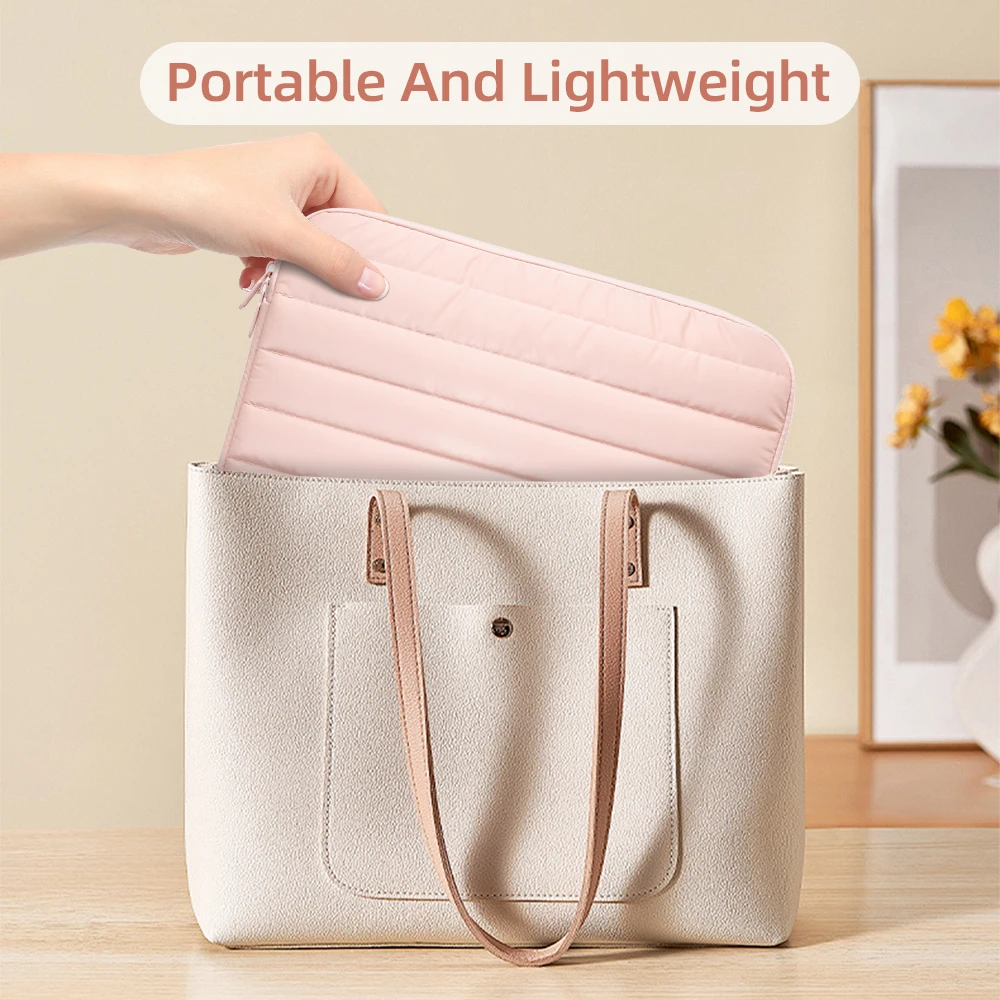 Puffy Laptop Sleeve Cover Bag - Fashionable Soft Case for Tablets and Notebooks