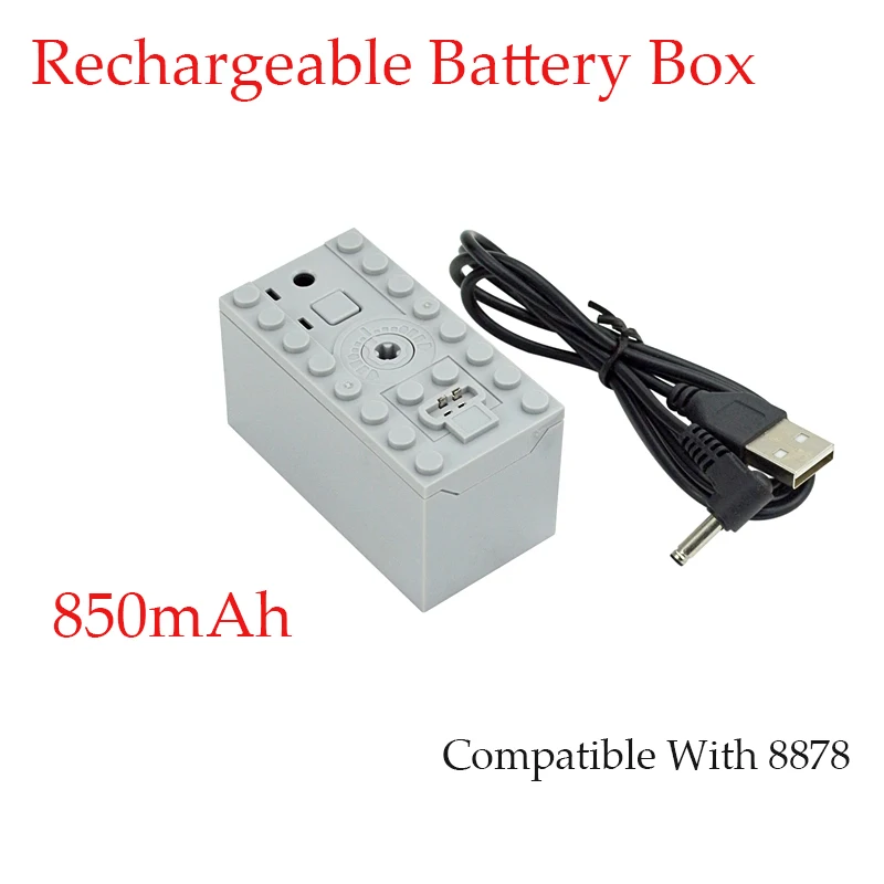 充電式バッテリーボックスmoc,ビルディングブロックカー,8878互換