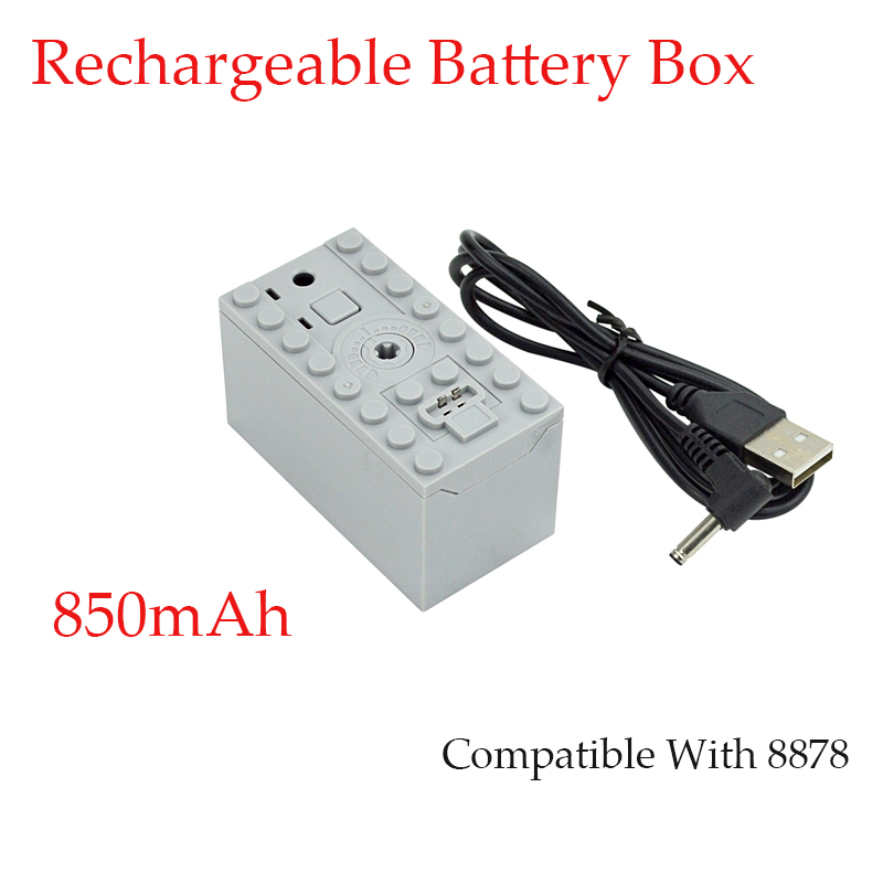 Rechargeable Battery Box MOC Building Blocks Cars Motor Toys Compatible With 8878 Technical Parts Power Functions Leduo