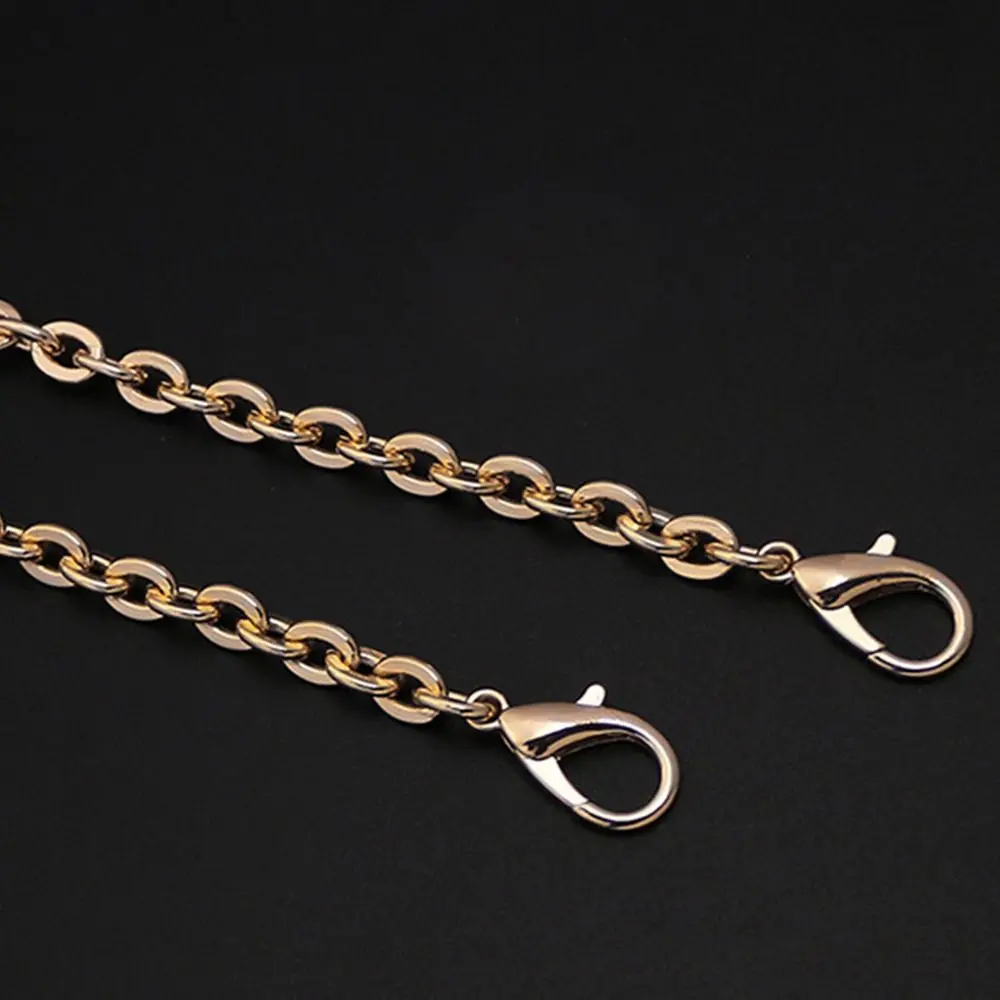 Luxury Adjustable Metal Chain Strap in Gold, Silver, and Black for Crossbody or Shoulder Bags