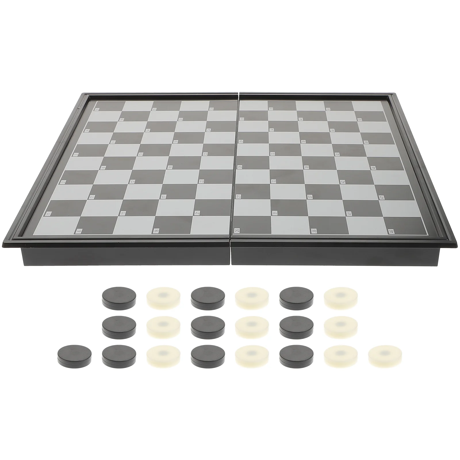 Plastic International Checkers Foldable Board Game Beneficial Chess Games Recreational Game Supply Entertainment Accessory