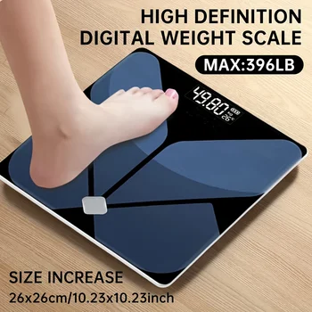 400lb High Precision Digital Bathroom Scale | Backlit LCD w/Smart Temp Display | Battery Operated | Home/Bathroom/Dorm Use 1