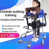 Adjustable Height Rolling Upright Walker with Seat and Brakes Walking Aid for Disabled Hemiplegia Stroke Patient 1