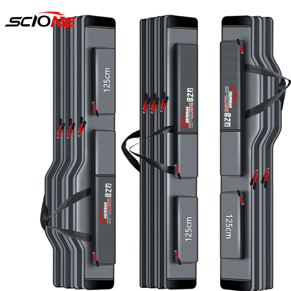 강철 와이어 가장자리 휴대용 낚시 가방, 다목적 두꺼운 방수 내구성 케이스, 낚싯대 가방, 낚시 태클 가방 X277G 