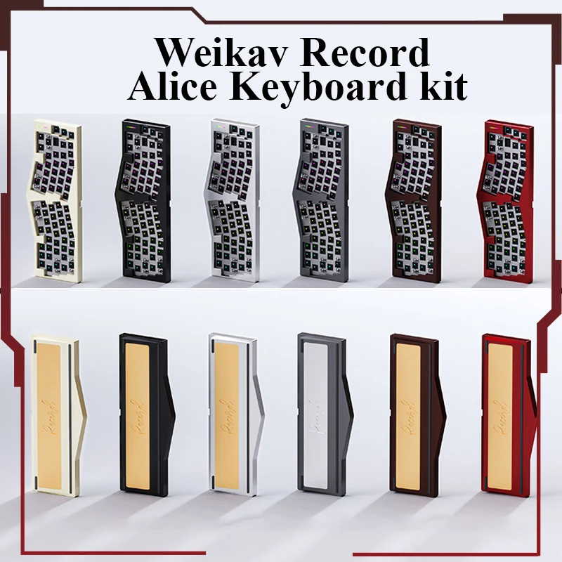 

Weikav Record Alice Mechanical Keyboard Kits Aluminium Hot Swap Dynamic Rgb Gaming Keyboard Customize Ergonomics Win Mac Office