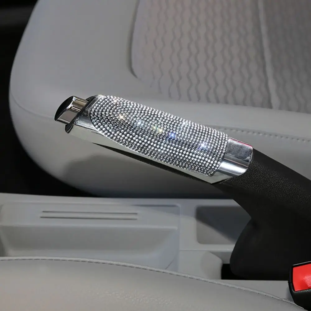 Bling Crystal Car Handbrake Cover Anti-slip Easy to Install Diamond Handbrake Grip Cover Car Hand Brake Sleeve