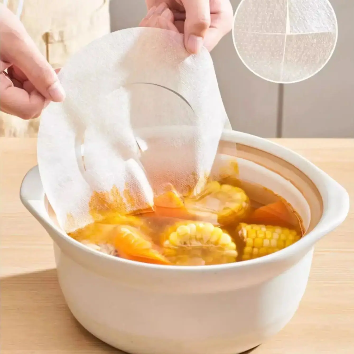 GIANXI Oil-Absorbing Sheet Food Grade Material Kitchen Special for Soup Free Cutting Absorb Fat and Eat Healthy Oil Filter Paper