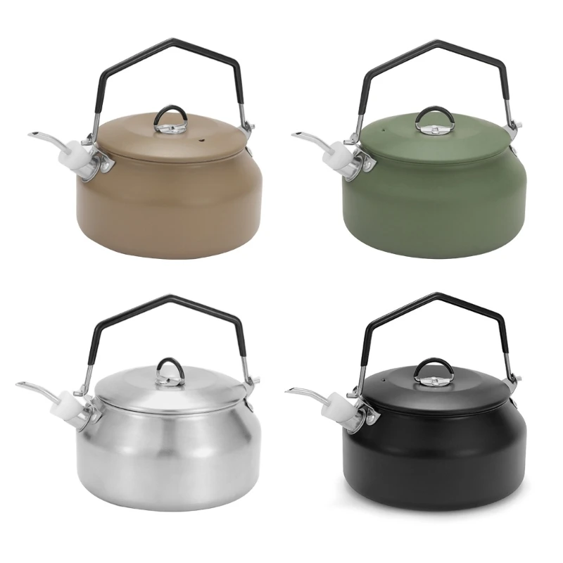 

Camping Tea Kettle, 1 Litre Stainless Camp Coffee Pot, Lightweight Camp Kettle